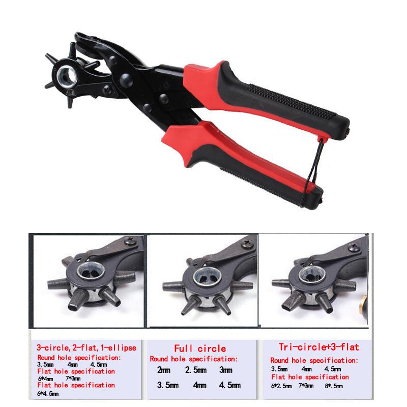 Punch Pliers Set For Belts Watch Bands Straps Punch Pliers Portable Heavy Leather Hole Punch Plier Home Leathercraft Tool Y200321