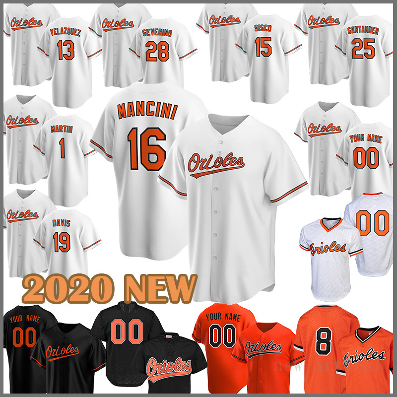 2020 new Baseball Jersey Orioles 8 Cal Ripken Jr. 16 Trey Mancini 19 Chris Davis 1 Tim Beckham Roberto Alomar Adam Jones Eddie Murray Mens, Blue;black
2020 new Baseball Jersey Orioles 8 Cal Ripken Jr. 16 Trey Mancini 19 Chris Davis 1 Tim Beckham Roberto Alomar Adam Jones Eddie Murray Mens, Blue;black