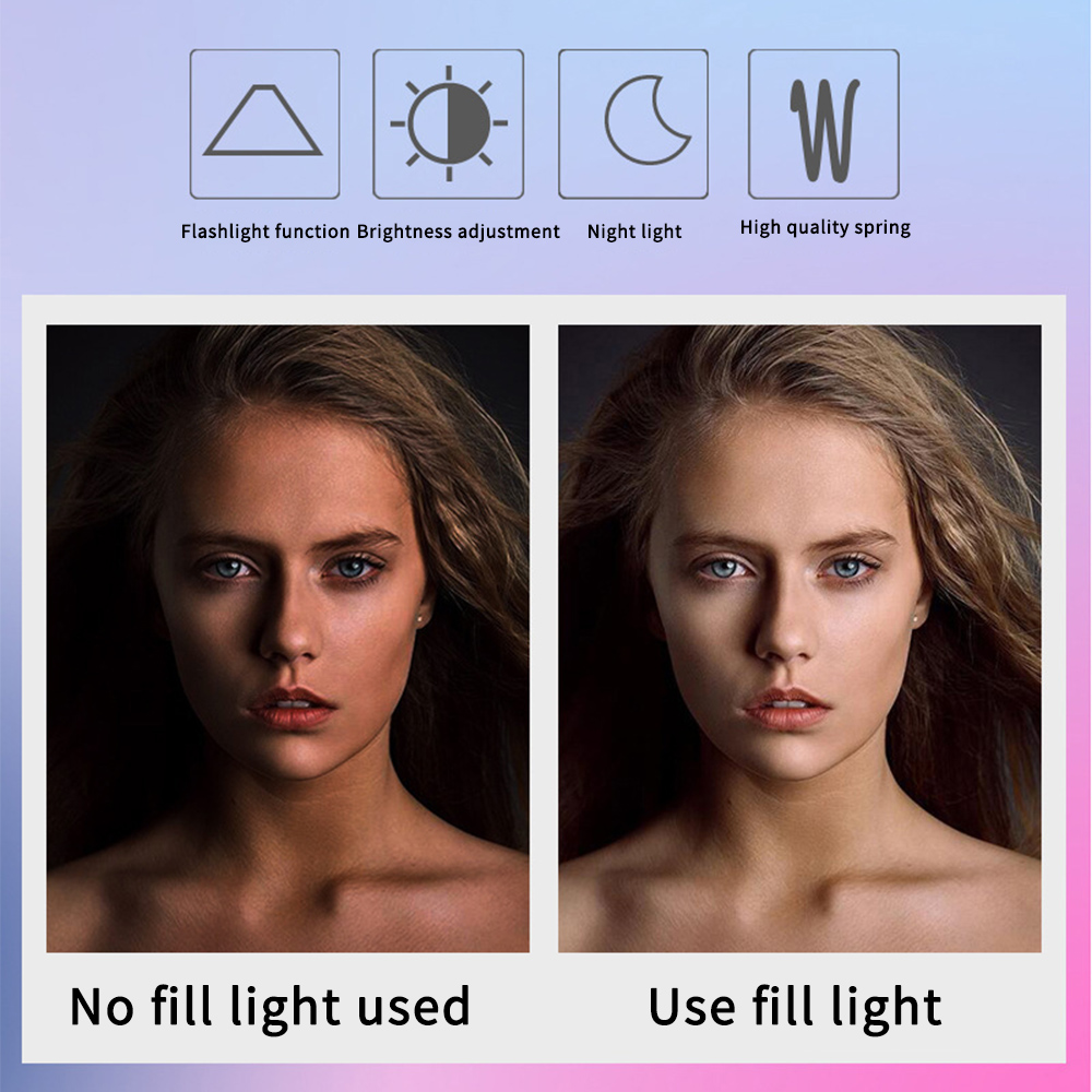 USB charge LED Selfie Ring Light for Iphone Supplementary Lighting Selfie Enhancing Fill Light For Phones Samsung Portable Clip Lamp