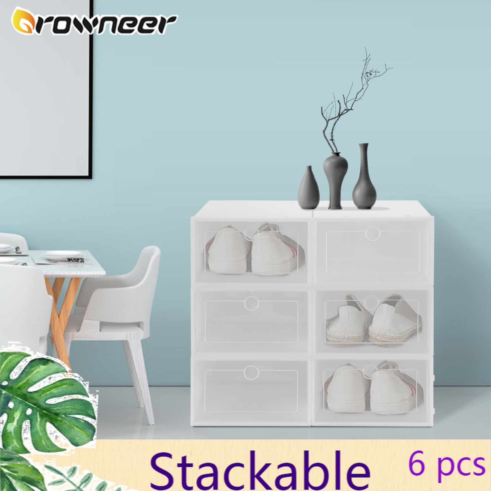 6PCS/Set Drawers Shoe Rack Plastic Clear Shoes Storage Box Flip Cover Foldable Shoe Container Stackable Finishing Hanger Stand J1207
6PCS/Set Drawers Shoe Rack Plastic Clear Shoes Storage Box Flip Cover Foldable Shoe Container Stackable Finishing Hanger Stand J1207