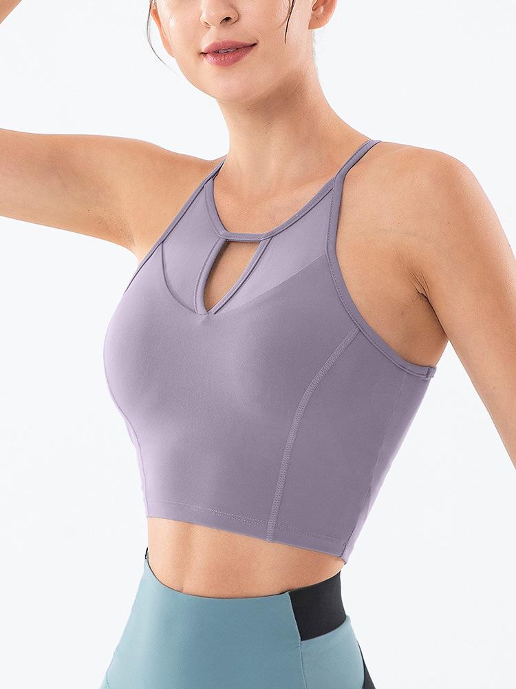 Women' Sexy Sports Vest Breathable Quick-Drying V-Neck Shockproof Mesh Gauze Beauty Back Underwear Yoga Fitness Gym Clothes, Black
Women' Sexy Sports Vest Breathable Quick-Drying V-Neck Shockproof Mesh Gauze Beauty Back Underwear Yoga Fitness Gym Clothes, Black