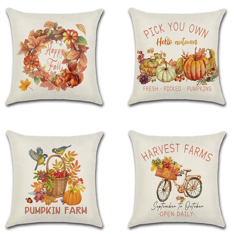 Cushion/Decorative Pillow 45*45cm Linen Cushion Cover Happy Fall Pumpkin Lei Bike Printed Pillowcase Kussenhoes Sofa Home Thanksgiving Decor
Cushion/Decorative Pillow 45*45cm Linen Cushion Cover Happy Fall Pumpkin Lei Bike Printed Pillowcase Kussenhoes Sofa Home Thanksgiving Decor