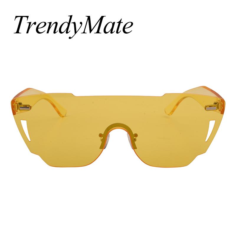 Candy Color Rimless Sunglasses Women Clear Lens Summer Shades Acetate Eyewear Ladies One Piece Rivet Sexy Sun Glasses 1042T
Candy Color Rimless Sunglasses Women Clear Lens Summer Shades Acetate Eyewear Ladies One Piece Rivet Sexy Sun Glasses 1042T
