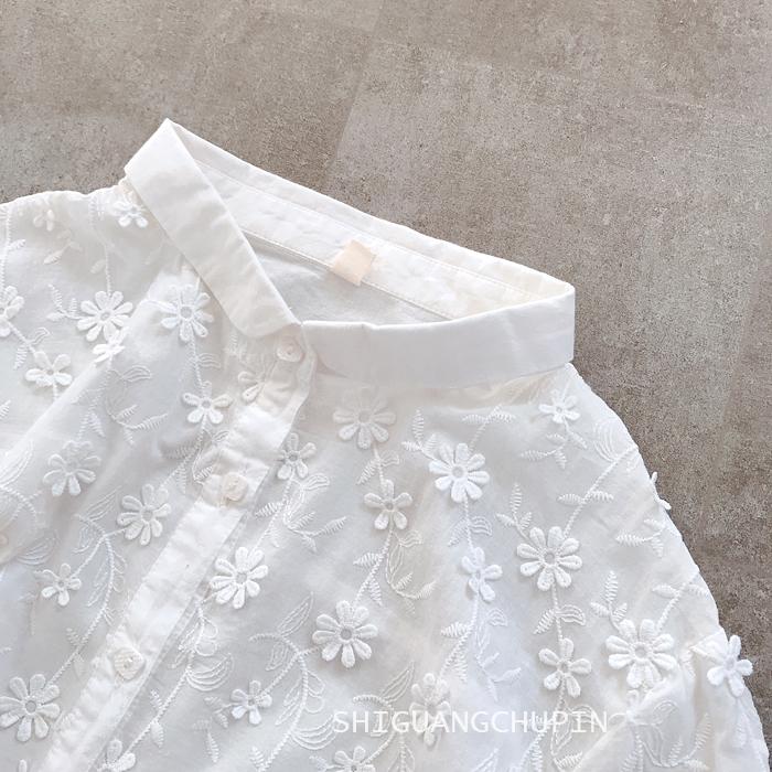 Spring Women White Bottoming Shirt With Small Lapel Fairy Style Three-Dimensional Flower Shirt Loose Cotton Autumn Blouse
Spring Women White Bottoming Shirt With Small Lapel Fairy Style Three-Dimensional Flower Shirt Loose Cotton Autumn Blouse