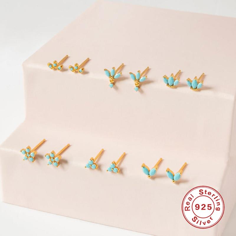 100% S925 Sterling Silver Boho Earrings Bohemia Bling Turquoise Piercing Stud Earring For Women Lovers' Birthday Charm Gifts
100% S925 Sterling Silver Boho Earrings Bohemia Bling Turquoise Piercing Stud Earring For Women Lovers' Birthday Charm Gifts