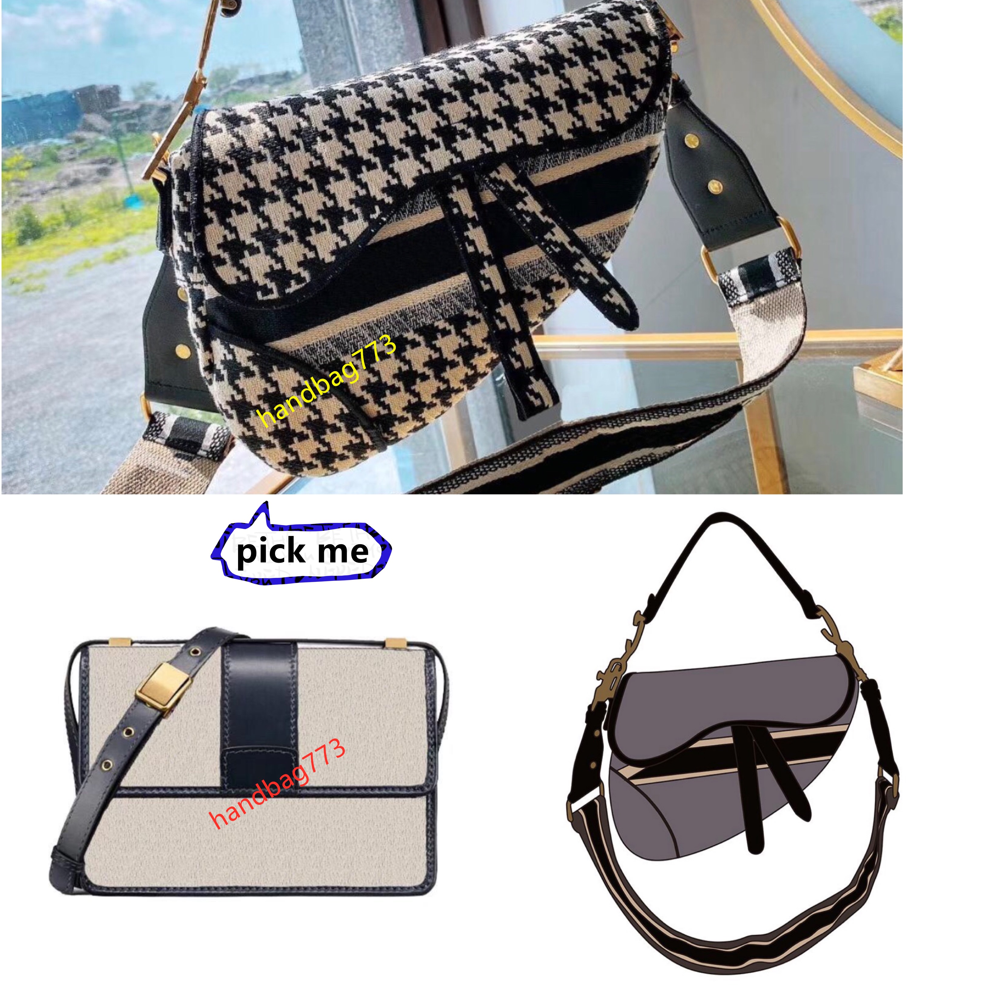 New Design Trendy Classic Embroidered Saddle Bag Women Luxurys Designers Bags Leather Ladies Bag Crossbody Shoulder Bag High Quality, Clear
New Design Trendy Classic Embroidered Saddle Bag Women Luxurys Designers Bags Leather Ladies Bag Crossbody Shoulder Bag High Quality, Clear
