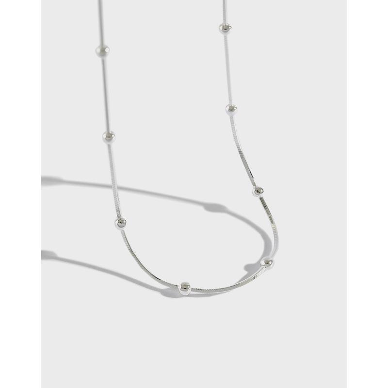 100% 925 Sterling Silver Beads Snake Chain Necklaces For Women Jewelry On The Neck, Simple Woman Necklace Female Birthday Gifts
100% 925 Sterling Silver Beads Snake Chain Necklaces For Women Jewelry On The Neck, Simple Woman Necklace Female Birthday Gifts