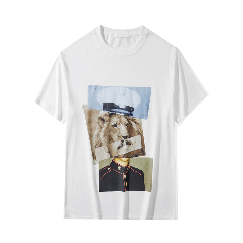 2021 Summer New Men's Lion Splicing Printing Couple Street Style Cotton Short Sleeve T-shirt 5x9t, White
2021 Summer New Men's Lion Splicing Printing Couple Street Style Cotton Short Sleeve T-shirt 5x9t, White