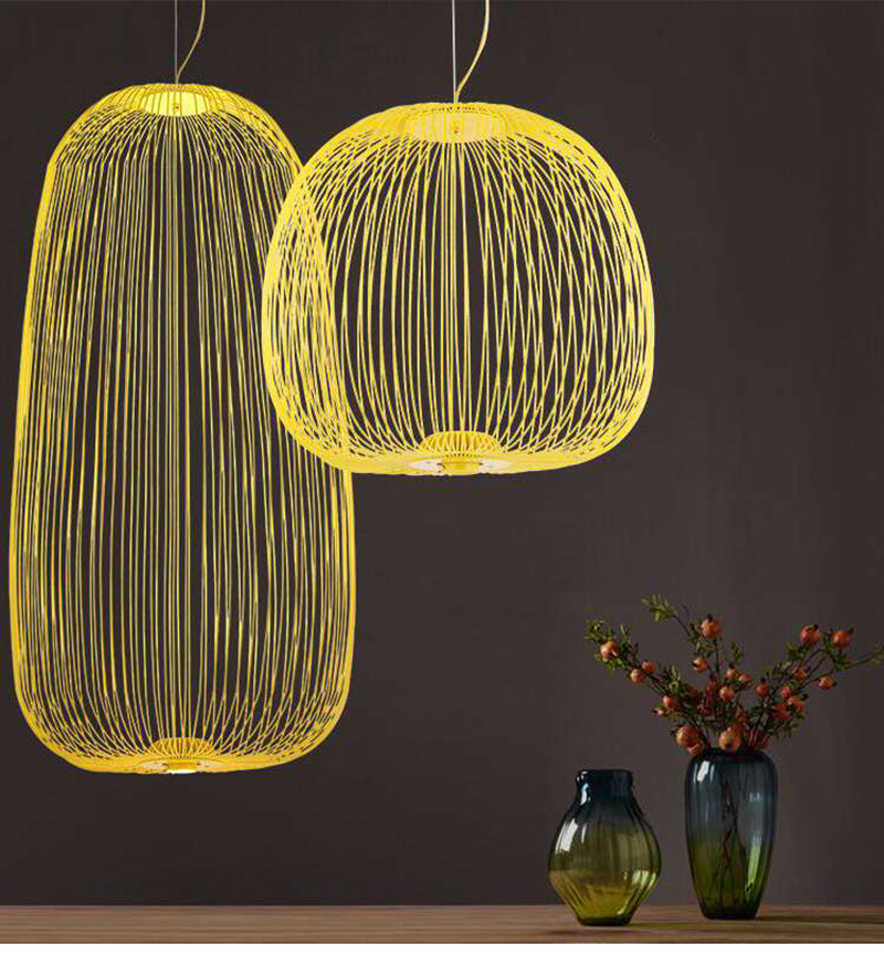 Remote Foscarini Spokes 1/2 Pendant Lights Modern LED Hanglamp LOFT Industrial Bird Cage lustre Suspension Fixtures Dining Decor 
Remote Foscarini Spokes 1/2 Pendant Lights Modern LED Hanglamp LOFT Industrial Bird Cage lustre Suspension Fixtures Dining Decor