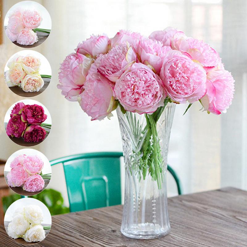 5 Heads Fake Silk Peony European Artificial Flower Bridal Bouquet Christmas Wedding Party Home Decorative, Light pink
5 Heads Fake Silk Peony European Artificial Flower Bridal Bouquet Christmas Wedding Party Home Decorative, Light pink
