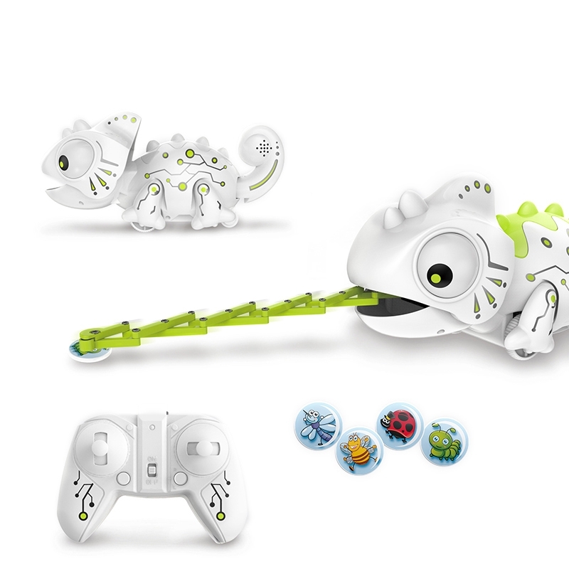 2.4CHz RC Robot Dinosaur Toys Chameleon Pet Changeable Light Remote Control Electronic Model Animal Intelligent Robot Kit Toys Y200413, White
2.4CHz RC Robot Dinosaur Toys Chameleon Pet Changeable Light Remote Control Electronic Model Animal Intelligent Robot Kit Toys Y200413, White