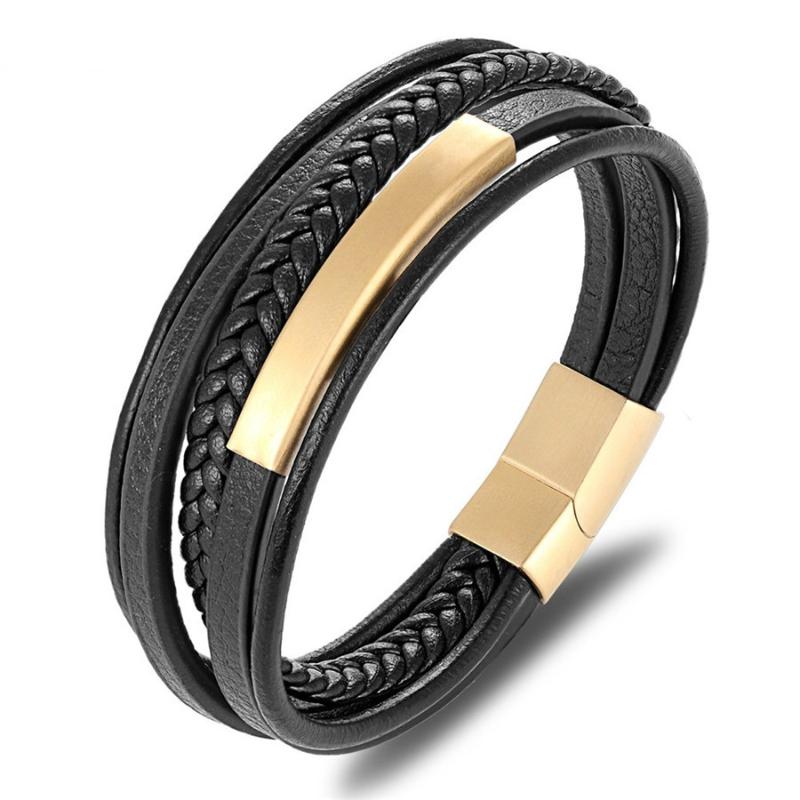 Hot Men's Classic Fashion Leather Bracelet Bracelet Jewelry Multi-layer Magnet Handmade Gifts To Send Cool Boys 2021 Now
Hot Men's Classic Fashion Leather Bracelet Bracelet Jewelry Multi-layer Magnet Handmade Gifts To Send Cool Boys 2021 Now