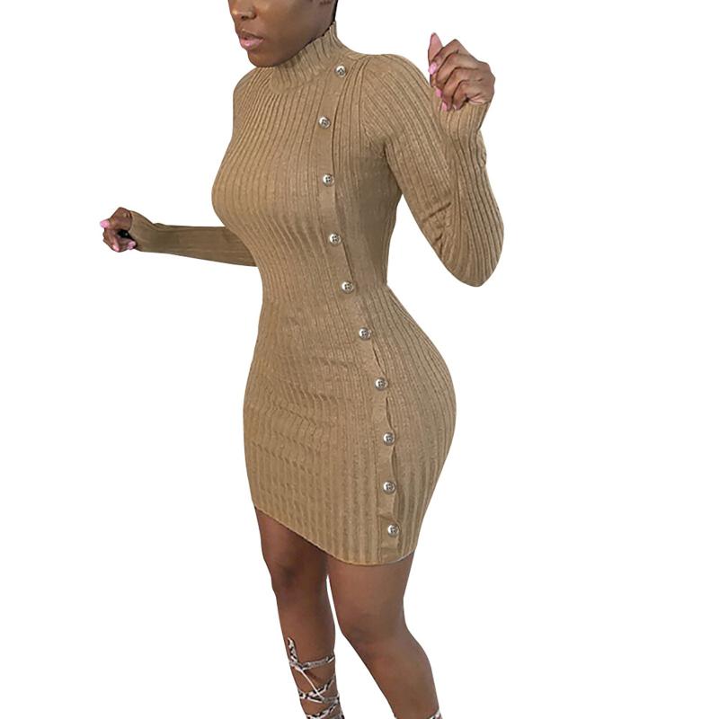 AMSGEND Women' Clothing Appliques woman dress Fashion Slim Solid Color Long Sleeve Buttock woman dress summer 2020 female, Black
AMSGEND Women' Clothing Appliques woman dress Fashion Slim Solid Color Long Sleeve Buttock woman dress summer 2020 female, Black