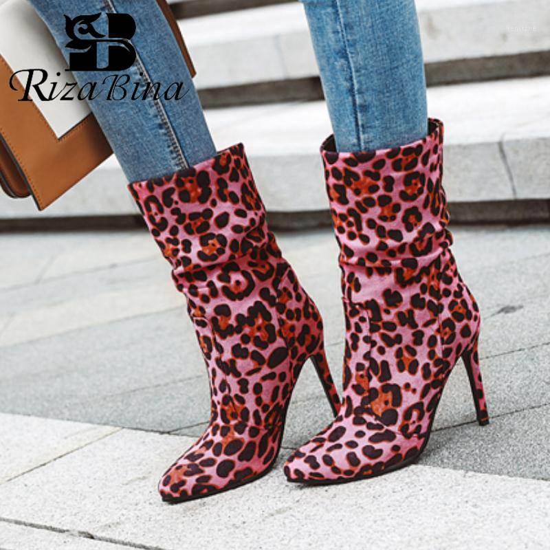 RIZABINA Sexy Stiletto High Heel Pointed Toe Slip On Flock Leopard Party Shoes Women Ankle Boots Botas Feminino Size 34-431, Blue
RIZABINA Sexy Stiletto High Heel Pointed Toe Slip On Flock Leopard Party Shoes Women Ankle Boots Botas Feminino Size 34-431, Blue