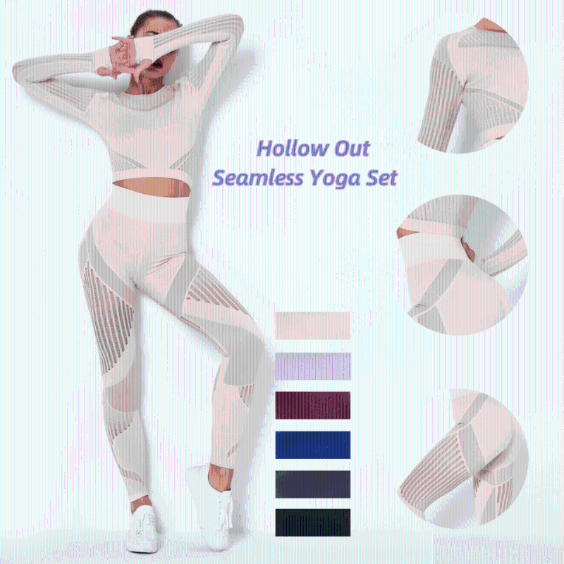 Seamless Yoga Set Hollow Out Sport Outfits Women Two 2 Piece Crop Top Leggings Workout Gym Suit Fitness Sport Sets, Deep blue set
Seamless Yoga Set Hollow Out Sport Outfits Women Two 2 Piece Crop Top Leggings Workout Gym Suit Fitness Sport Sets, Deep blue set