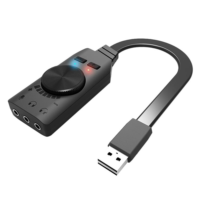7.1CH USB External Sound Card 3.5mm Microphone Headset 2 in 1 o Converter with Adjustable Volume USB Sound Card
7.1CH USB External Sound Card 3.5mm Microphone Headset 2 in 1 o Converter with Adjustable Volume USB Sound Card