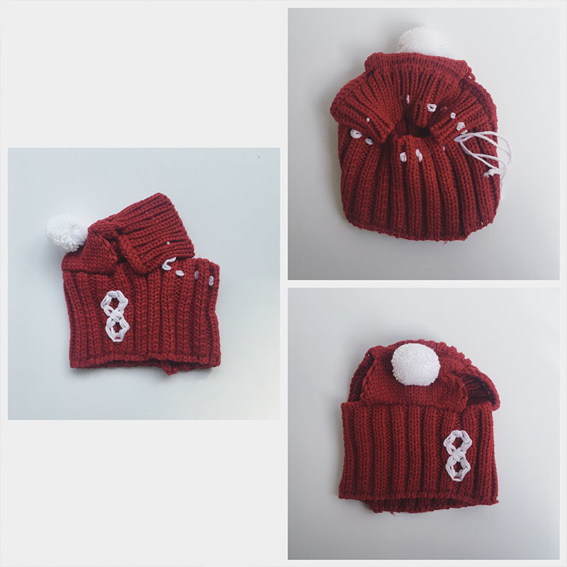 Winter Dog Cap Christmas Pet Hats Accessories Woolen Puppy Hat With Ball Headwear for Small s French Bulldog Products LJ201006