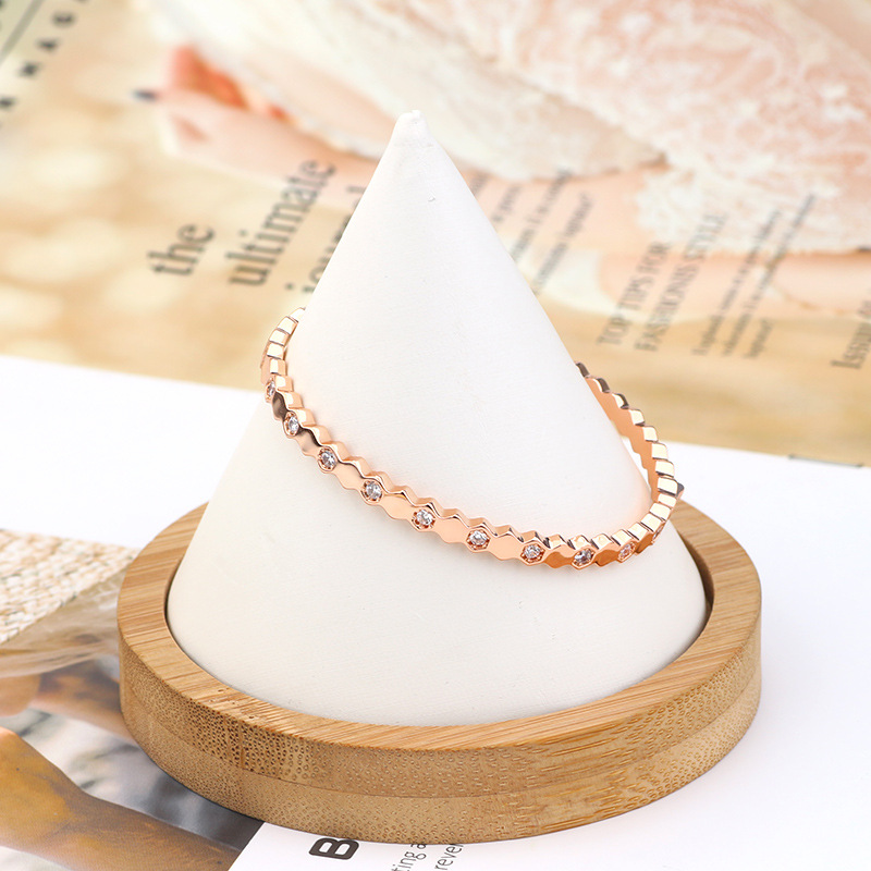 Simple and narrow designer bracelets Bangles For Women Lady stainless steel lovers bracelet ring jewelry Inlay With diamond bracel
