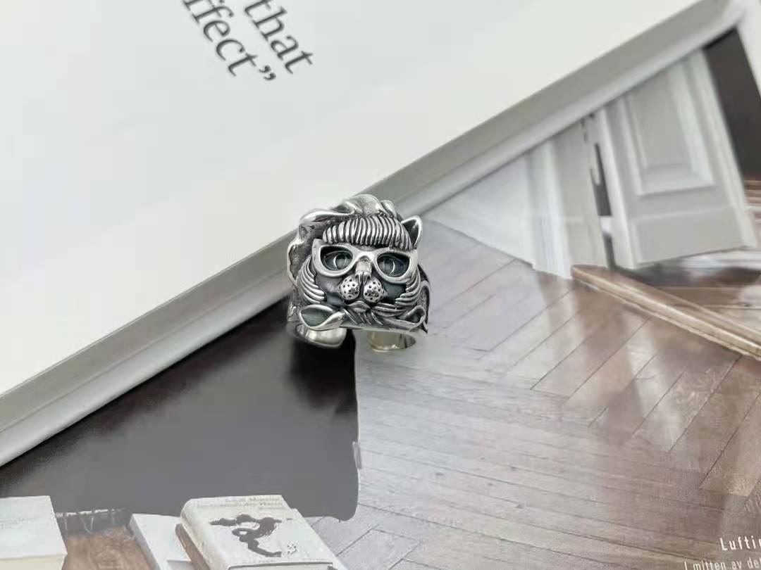 2021Fashionable new ring clasp premium popular logo men's and women's sterling silver rings