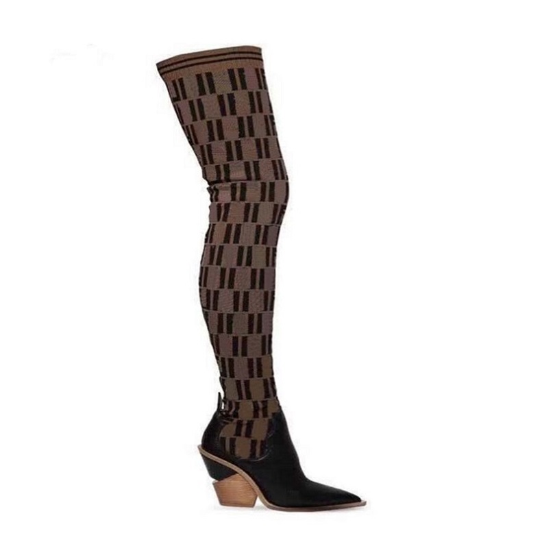Luxury 2021 outdoor sexy fashion women's knitted socks boots thigh high breathable elastic pointed toe short heel shoe008, #box
Luxury 2021 outdoor sexy fashion women's knitted socks boots thigh high breathable elastic pointed toe short heel shoe008, #box