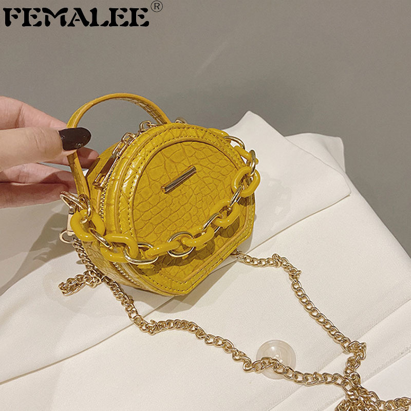 Trendy Crocodile Pattern Mini Small Round Women Designer Acrylic Chain Handbag Personality Single Shoulder Bag Lipstick Bags Q1208
Trendy Crocodile Pattern Mini Small Round Women Designer Acrylic Chain Handbag Personality Single Shoulder Bag Lipstick Bags Q1208