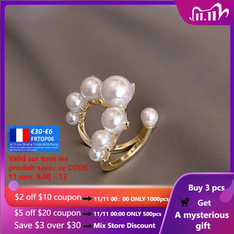 Cluster Rings 2021 Creative U-shaped Gold Pearl Opening For Woman Korean Fashion Jewelry Wedding Goth Girl's Sexy Finger Accessories, Golden;silver
Cluster Rings 2021 Creative U-shaped Gold Pearl Opening For Woman Korean Fashion Jewelry Wedding Goth Girl's Sexy Finger Accessories, Golden;silver