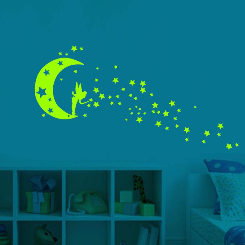 Fluorescent Wall Stickers Glow In The Dark Removable Self-adhesive Stars Moon Angel Luminous Wall Decal for Kids Bedroom
Fluorescent Wall Stickers Glow In The Dark Removable Self-adhesive Stars Moon Angel Luminous Wall Decal for Kids Bedroom
