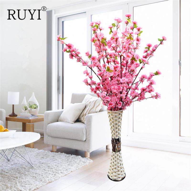 Artificial Silk Flowers Spring Plum Fake Peach Blossom Branch Wedding Stage Backdrop Decor Hotel Party Flower Arrangement Props, B-red
Artificial Silk Flowers Spring Plum Fake Peach Blossom Branch Wedding Stage Backdrop Decor Hotel Party Flower Arrangement Props, B-red