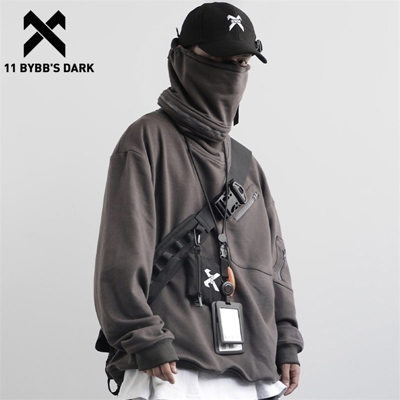 11 BYBB'S DARK Turtleneck Zipper Pullover Sweatshirt Mens Patchwork Hip Hop Streetwear Tactical Warrior Cotton Hoodie Harajuku 201113, Gray
11 BYBB'S DARK Turtleneck Zipper Pullover Sweatshirt Mens Patchwork Hip Hop Streetwear Tactical Warrior Cotton Hoodie Harajuku 201113, Gray