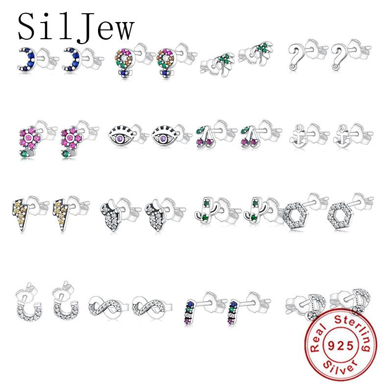Stud SilJew Authentic Fashion 925 Sterling Silver Sparkling Flower Heart Eye Moon Mu Musical Note Single Earrings For Women
Stud SilJew Authentic Fashion 925 Sterling Silver Sparkling Flower Heart Eye Moon Mu Musical Note Single Earrings For Women