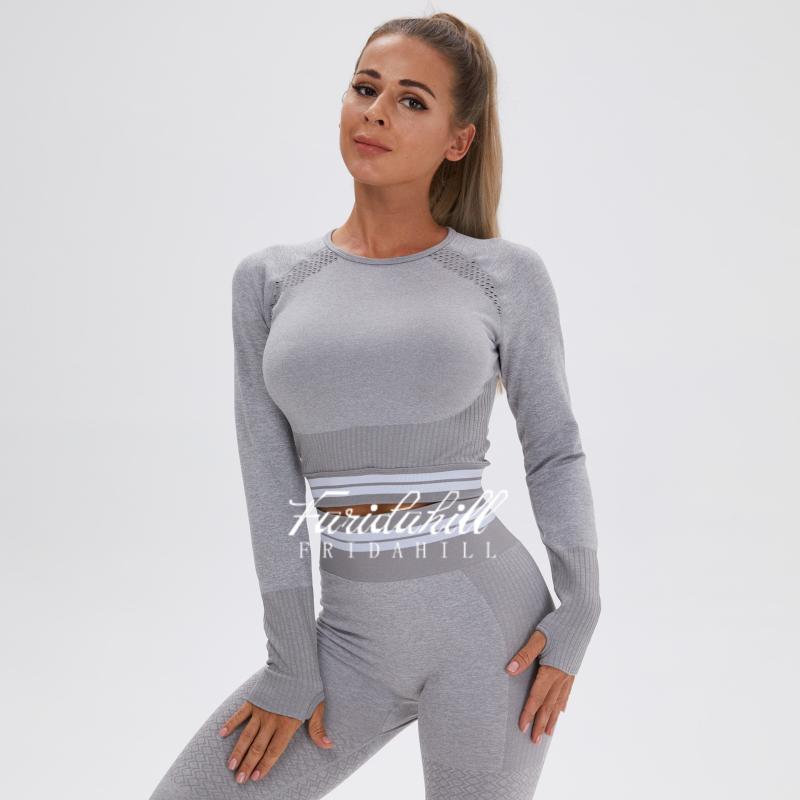 Faridahill Long Sleeve Top Sets Gym Clothing Seamless Yoga Set Tight Running Breathable Yoga Suit, Gray
Faridahill Long Sleeve Top Sets Gym Clothing Seamless Yoga Set Tight Running Breathable Yoga Suit, Gray