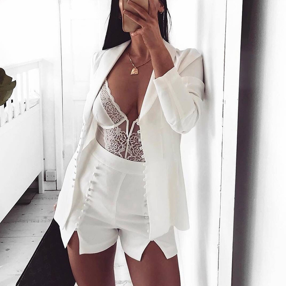Cryptographic deep V fashion lace sexy bodysuit women patchwork mesh transparent female jumpsuit slim body mujer hot catsuit T200116