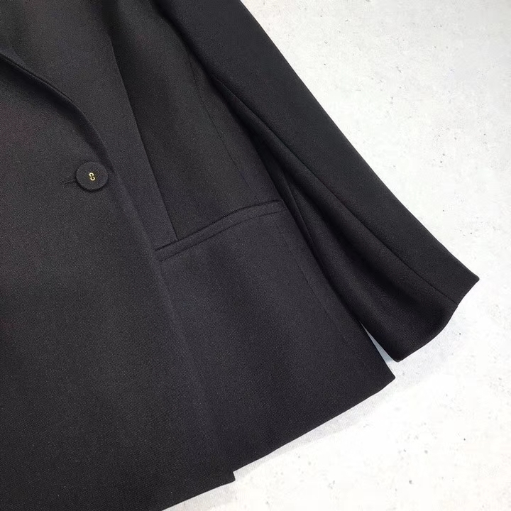 Wool-blend single button women suits coat loose casual Blazers coat 201201