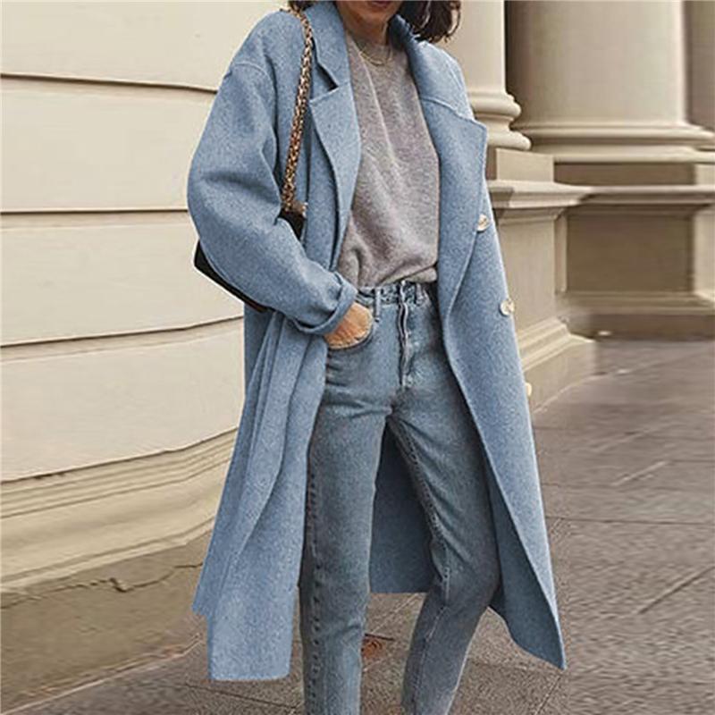 Autumn Double Breasted Long Coat Fashion Turn Down Collar Long Sleeve England Style Outerwear Female Office Work Loose Jackets, Pink
Autumn Double Breasted Long Coat Fashion Turn Down Collar Long Sleeve England Style Outerwear Female Office Work Loose Jackets, Pink