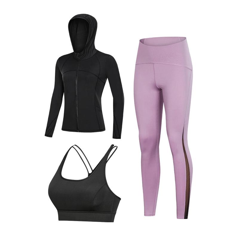 Yoga Apparel Fall Bra Bra underwear long-sleeved pants indoor training set outdoor ladies fitness running three-piece dry suit, Black
Yoga Apparel Fall Bra Bra underwear long-sleeved pants indoor training set outdoor ladies fitness running three-piece dry suit, Black
