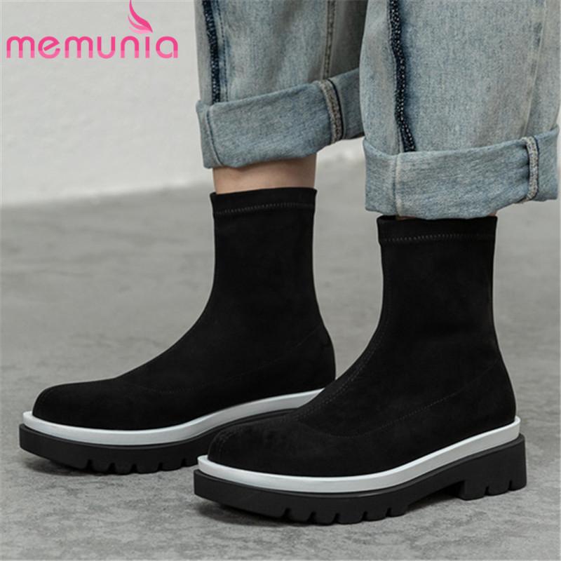 MEMUNIA 2021 newest autumn winter boots ladies low heel casual shoes solid colors flock comfortable ankle boots women black, Gray not fur
MEMUNIA 2021 newest autumn winter boots ladies low heel casual shoes solid colors flock comfortable ankle boots women black, Gray not fur