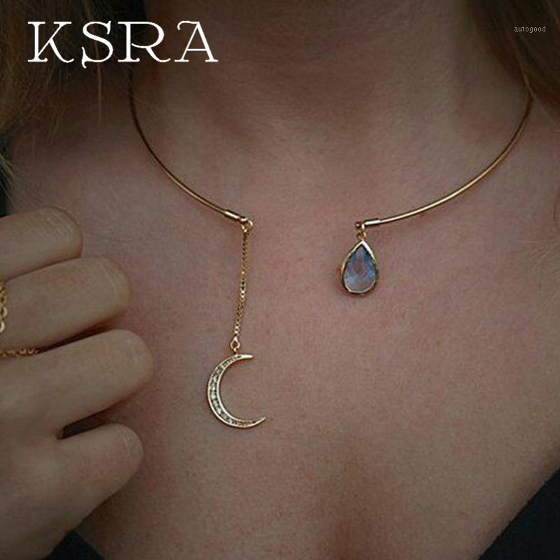 Chokers KSRA Fashion Simple Open Necklace For Women Female Boho Moon Water Drop Choker Jewelry 2021 1
Chokers KSRA Fashion Simple Open Necklace For Women Female Boho Moon Water Drop Choker Jewelry 2021 1