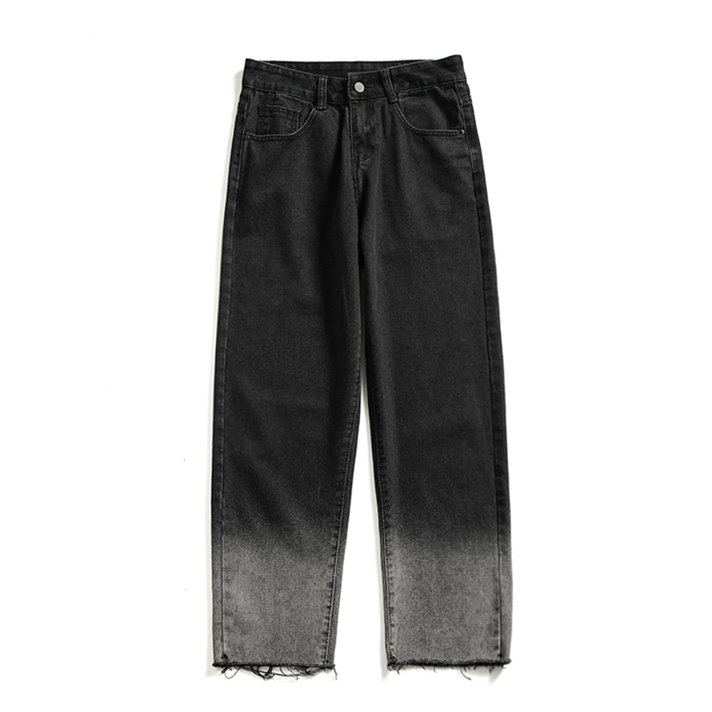 Autumn Men's Gradual Change Color Baggy Homme Jeans Cargo Pocket Mens Trousers Bf Wind Fashion Loose Casual Pants S-2XL 201123