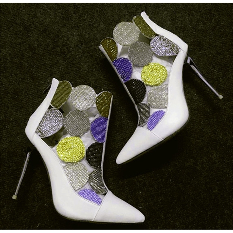 Colors Mixed Ankle Boots Summer Bling Wedding High Heel Shoes Gladiator Crystal Patchwork Bottie Round Women L8rz, Color 2
Colors Mixed Ankle Boots Summer Bling Wedding High Heel Shoes Gladiator Crystal Patchwork Bottie Round Women L8rz, Color 2