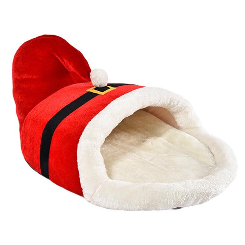 New-Christmas Style Slippers Semi-Closed Pet Nest Kennel Dog Cat Tent Cave Bed Pet Sleeping Bag Thick Velvet Warm
New-Christmas Style Slippers Semi-Closed Pet Nest Kennel Dog Cat Tent Cave Bed Pet Sleeping Bag Thick Velvet Warm