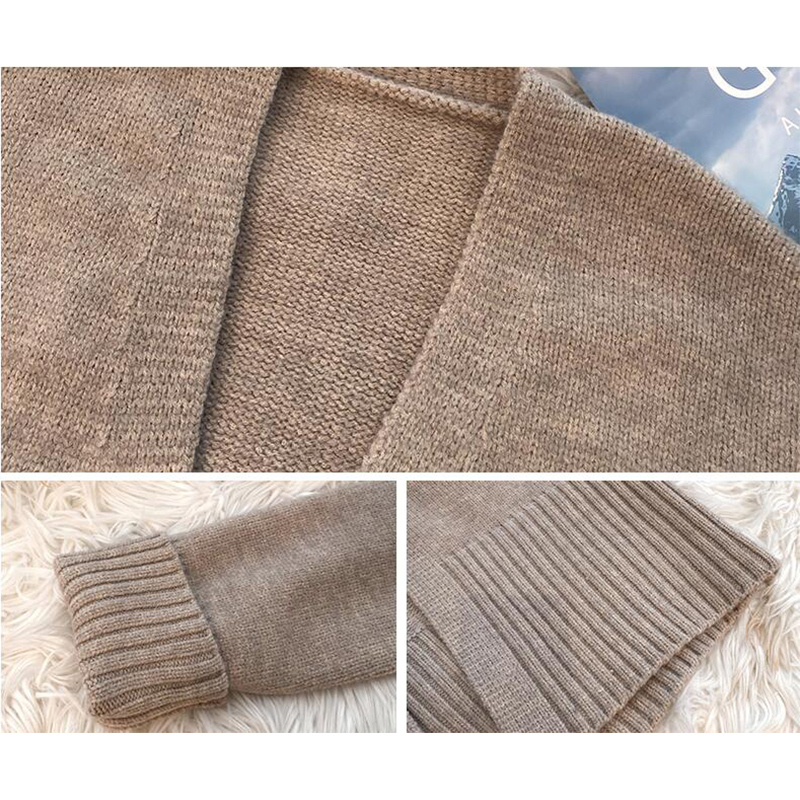 SURMIITRO Korean Style Knitted Long Cardigan Women Autumn Winter Sweater Long Sleeve Cardigan Female Coat Blue Knitwear 201031