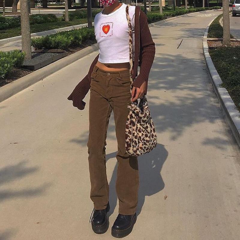 Corduroy Y2K Pants Women Harajuku Sweatpants Gothic E-girl Bottoms Y2K Trousers Autumn Winter High Waist Pants 90s Streetwear, Black
Corduroy Y2K Pants Women Harajuku Sweatpants Gothic E-girl Bottoms Y2K Trousers Autumn Winter High Waist Pants 90s Streetwear, Black