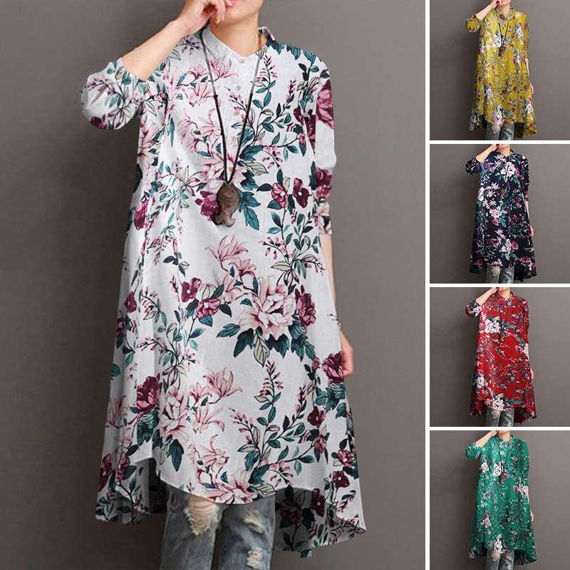 Plus Size Floral Tops Women Autumn Blouse ZANZEA 2020 Elegant Printed Shirts Casual Long Sleeve Blusas Female Button Tunic 5XL 7, B blue
Plus Size Floral Tops Women Autumn Blouse ZANZEA 2020 Elegant Printed Shirts Casual Long Sleeve Blusas Female Button Tunic 5XL 7, B blue