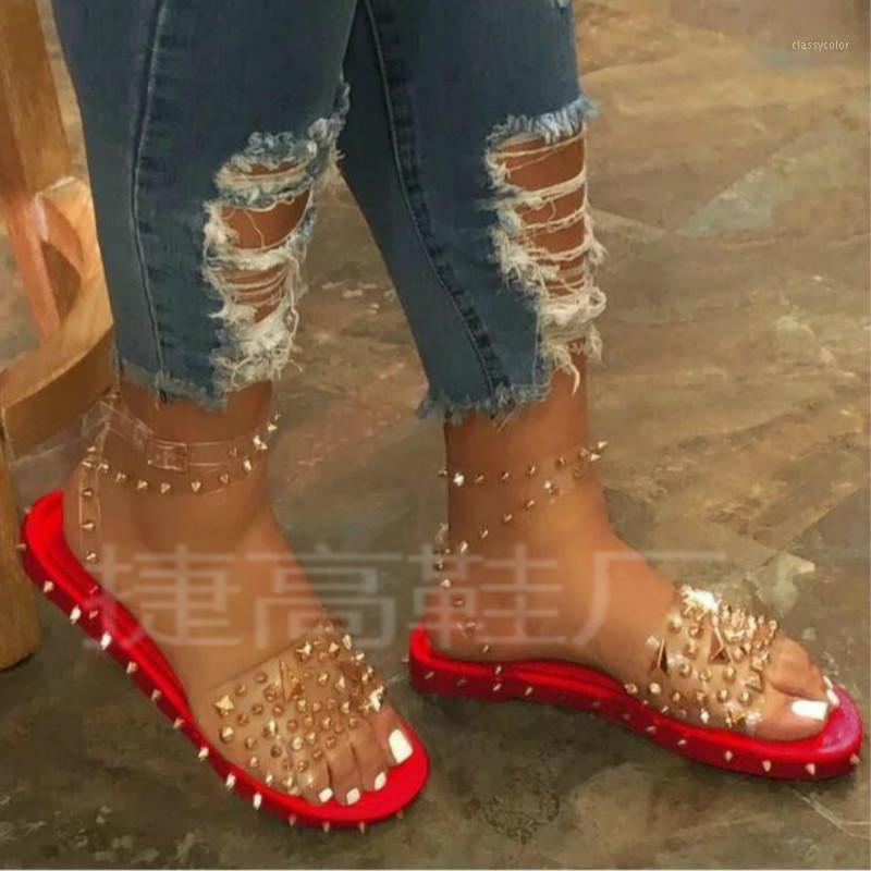 Sandals HKXN Women's 2021 Summer European And American Rivet Plus Size Flat Slippers T021
Sandals HKXN Women's 2021 Summer European And American Rivet Plus Size Flat Slippers T021