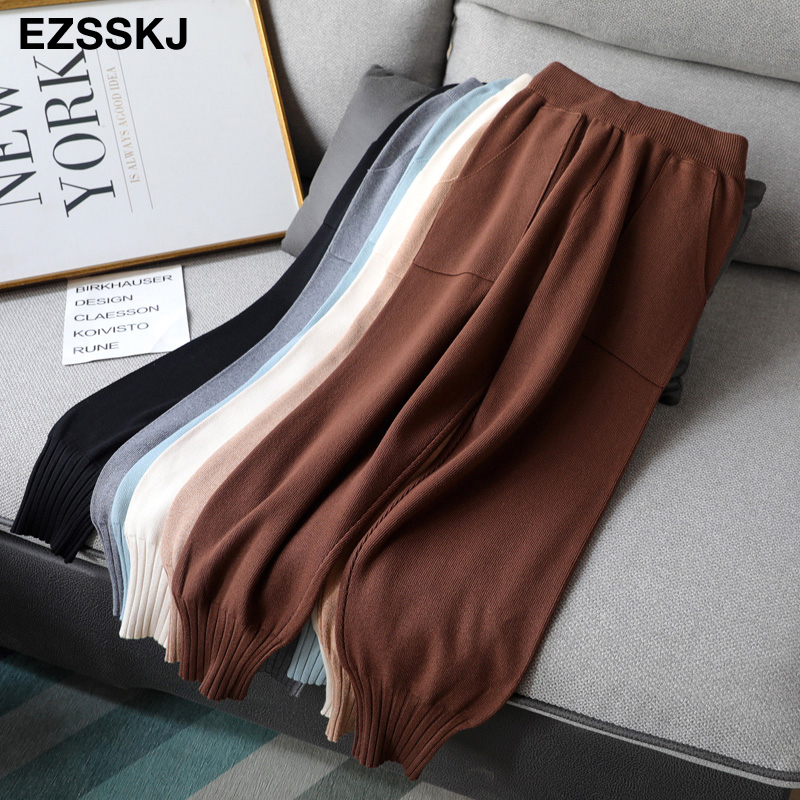 chic autumn winter chic Harem Pants Women Loose Trousers female Knitted Pants knit Trousers With Pockets Radish pants 201113, Pink
chic autumn winter chic Harem Pants Women Loose Trousers female Knitted Pants knit Trousers With Pockets Radish pants 201113, Pink