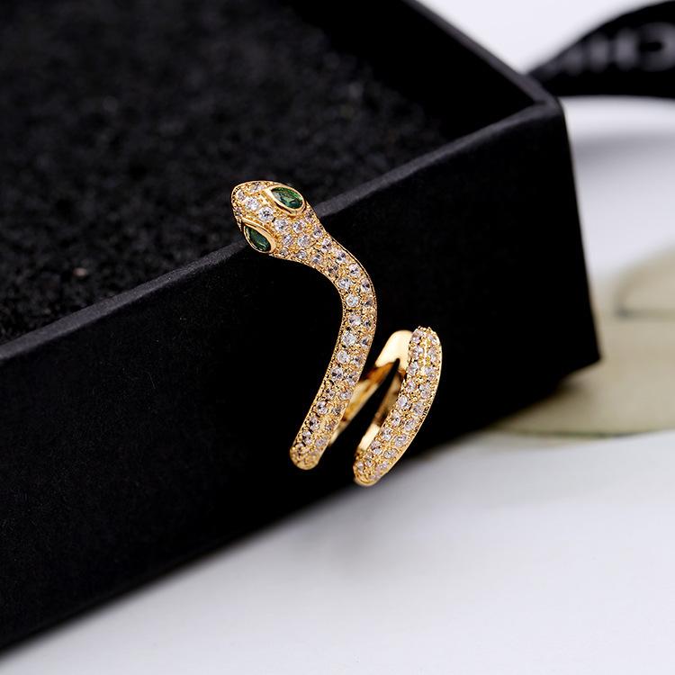 Jewelry Drop Earrings New Tide Cold Wind Serpentine Earrings Copper Zircon Needle Zircon Simple Personality