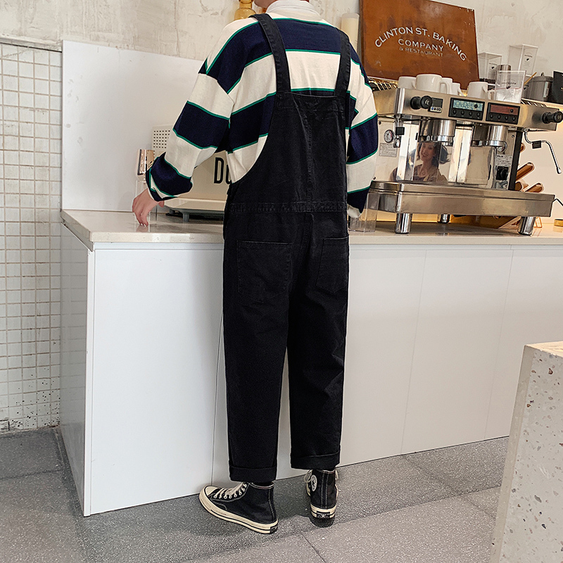 Men's Leisure Harem Pants Casual Pants Male Overalls Loose Salopettes Romper Jumpsuit Baggy Homme Streetwear Trousers Size M-2XL 201116