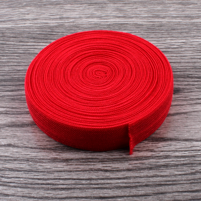 50yards/lot 5/8" (15mm) 20colors Shiny Solid Fold Over Elastic Ribbon FOE for Kids Girls Elastic Headbands Hair Ties Hairbow LJ201226