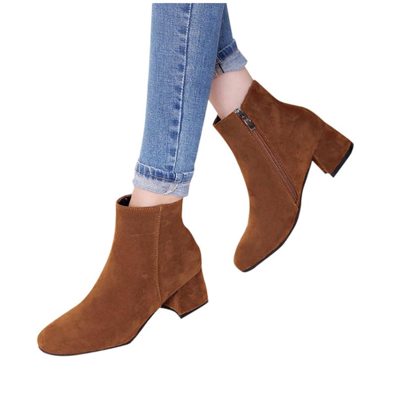 Fashion Boots Pure Color Square Toe Zipper Square Heels Casual Women Boots fashion Leisure Comfortable Daily durability Wild, Beige
Fashion Boots Pure Color Square Toe Zipper Square Heels Casual Women Boots fashion Leisure Comfortable Daily durability Wild, Beige