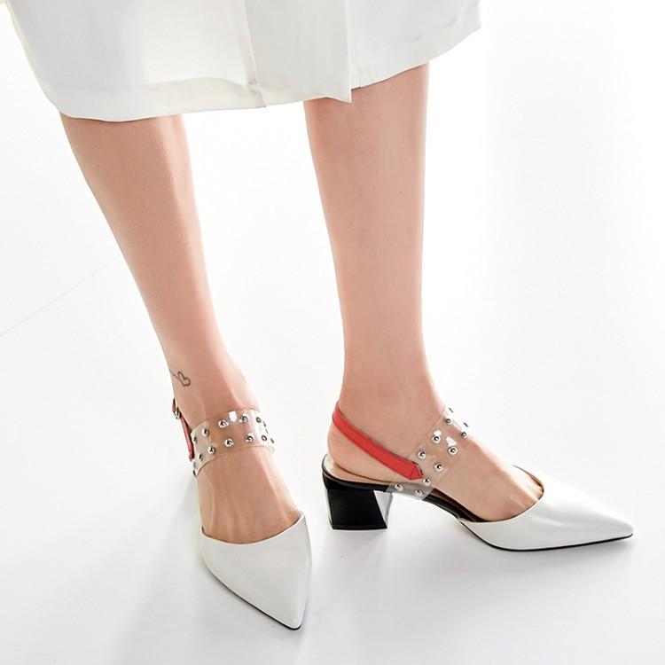 PXELENA Mature Transparent Rivet Ladies Party Office Dress Sandals Genuine Leather Block Chunky High Heels Shoes Women Summer, Beige
PXELENA Mature Transparent Rivet Ladies Party Office Dress Sandals Genuine Leather Block Chunky High Heels Shoes Women Summer, Beige